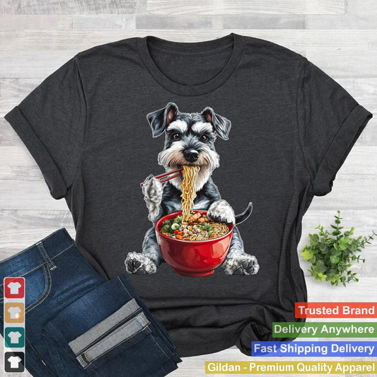 Miniature Schnauzer Dog Ramen Japanese Noodles