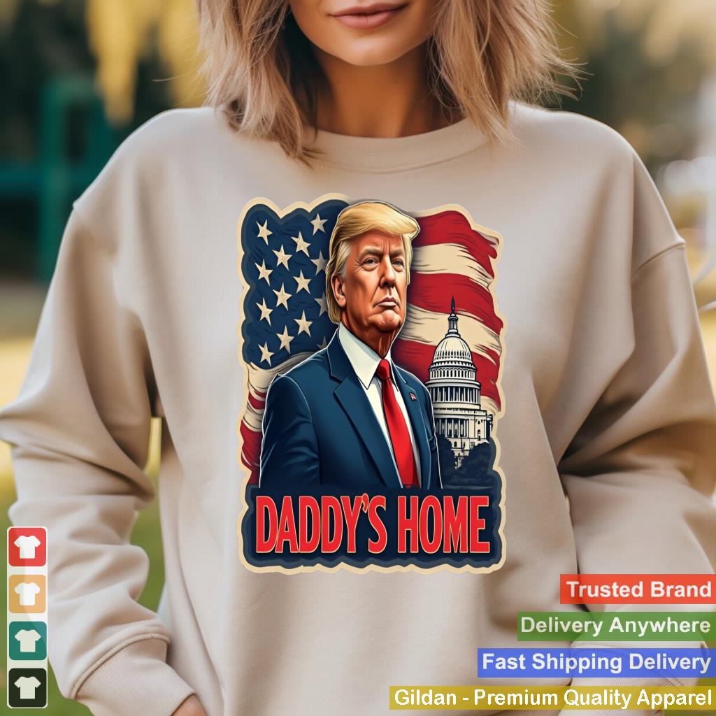 Trump Daddys Home White House USA American Flag Vintage_4