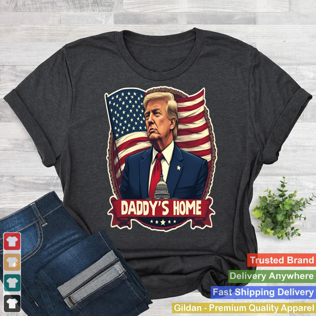 Trump Daddys Home White House USA American Flag Vintage_5