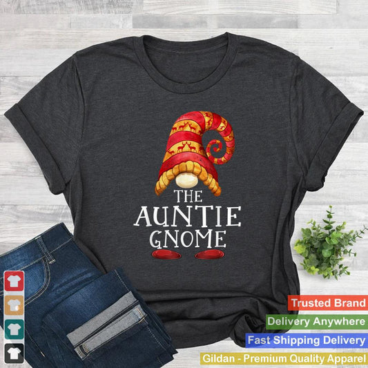 Auntie Gnome Xmas Family Matching Group Christmas Outfits T Shirt