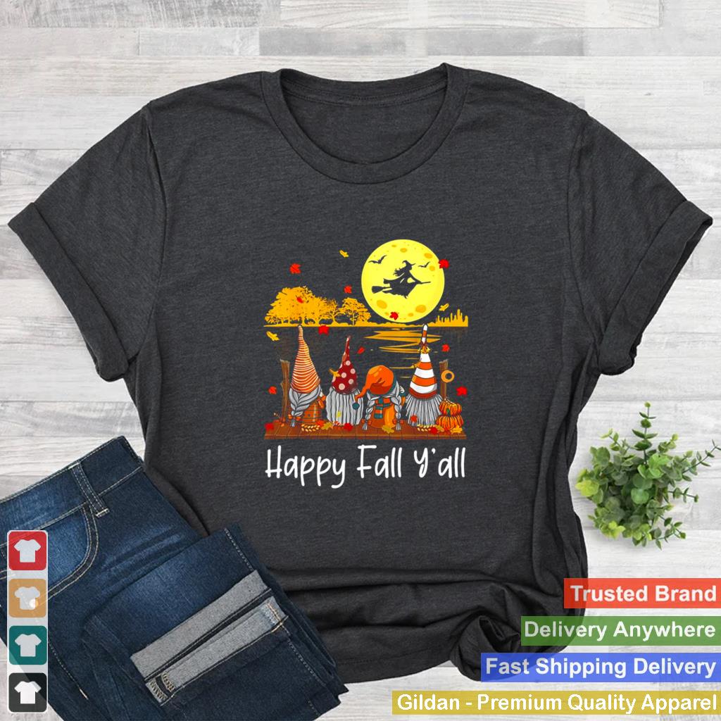 Autumn Gnomes Halloween Happy Fall Yall Gnome Friend Pumpkin T shirt