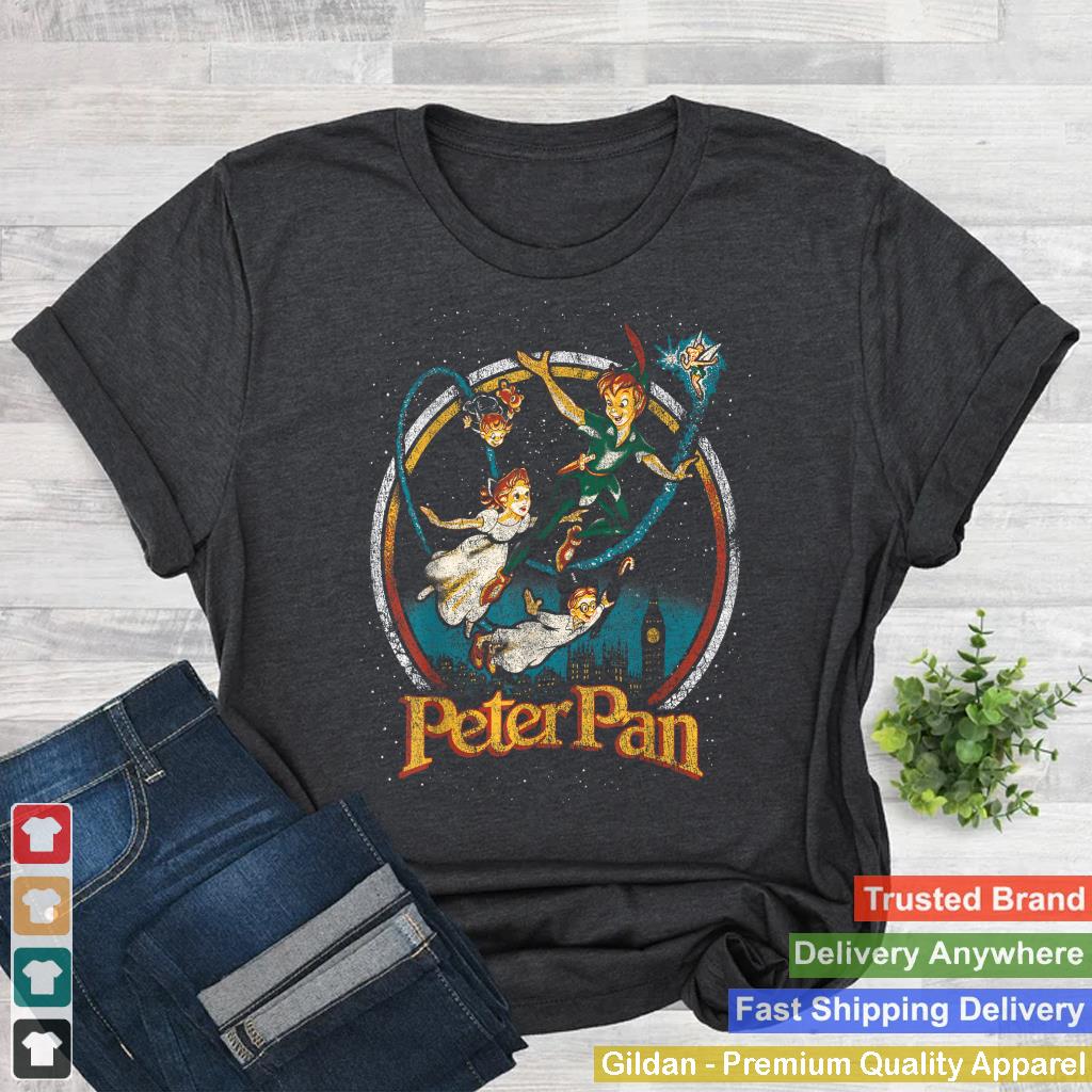 Disney Peter Pan Group London Flying Vintage Faded Graphic