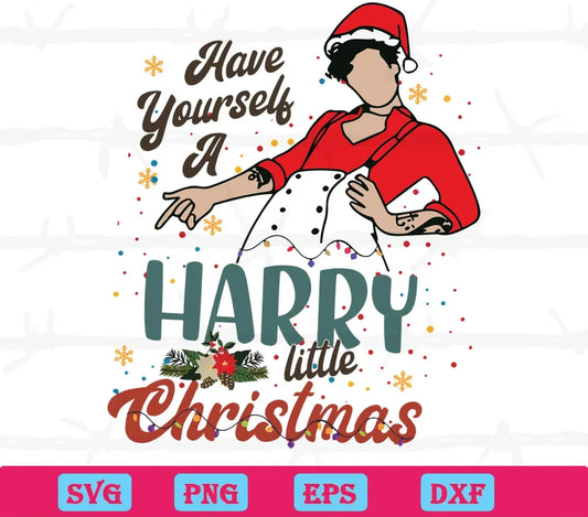 Have Yourself A Harry Little Christmas, Svg Cut Files