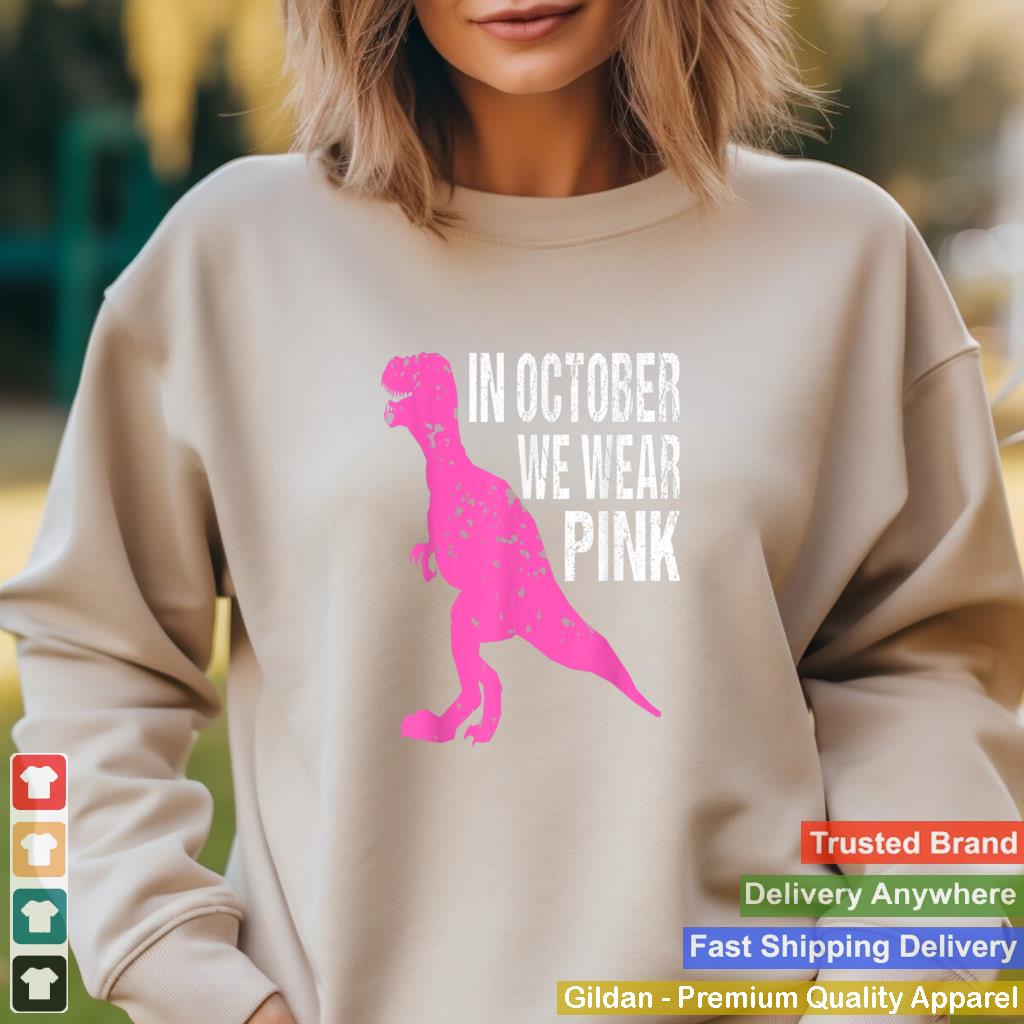 In October We Wear Pink Breast Cancer Awareness Kids Boy T Shirt