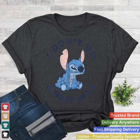 Disney Lilo & Stitch I Don't Do Mornings Distressed V2