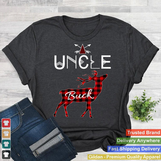 Uncle Deer Buck Shirt Buffalo Plaid Family X-mas Camping