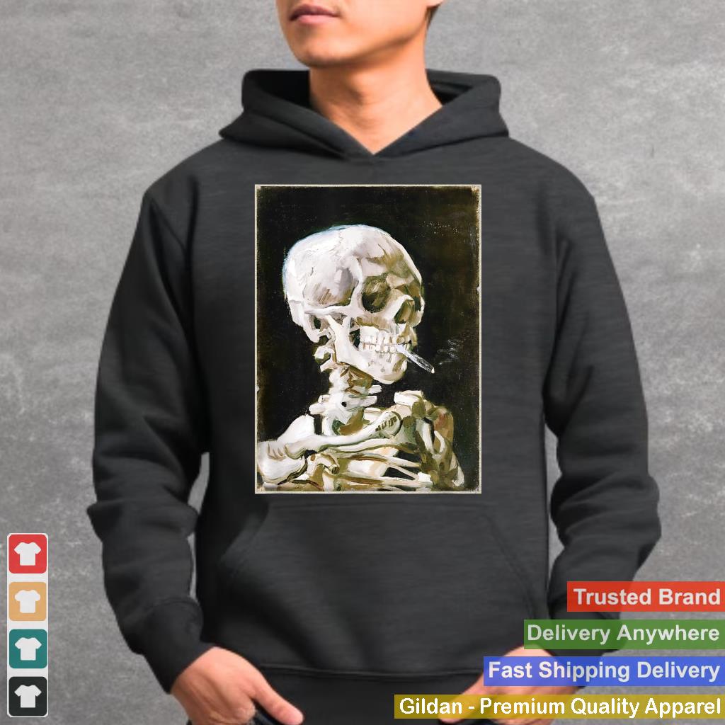 Van Gogh Skeleton Skull Vintage Streetwear Art Painting