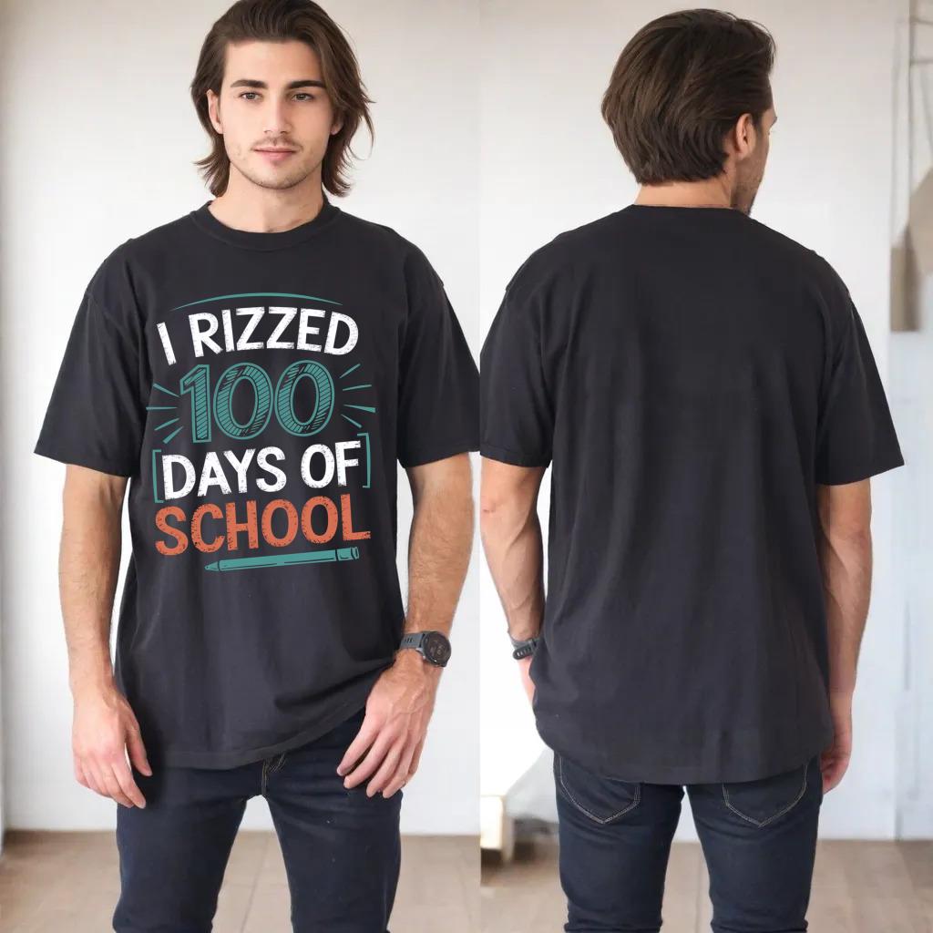 I Rizzed 100 Days of School Funny Student Teacher 100th Day