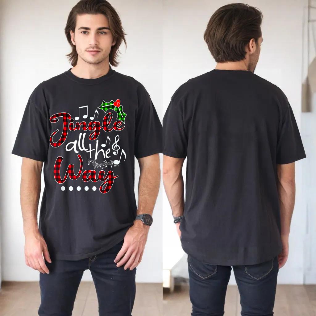 Jingle All The Way Shirt Red Buffalo Plaid Christmas Premium