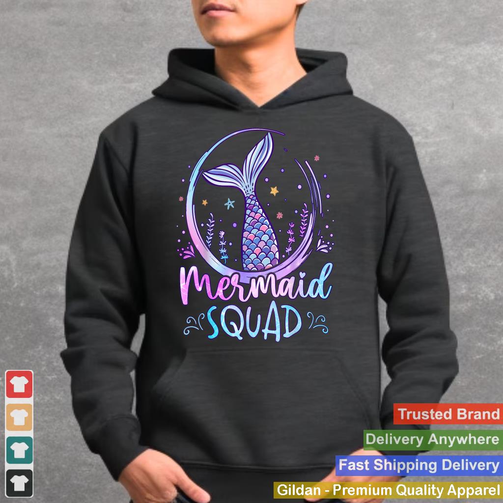 Mermaid Birthday Squad Party Girls Women Mermaid