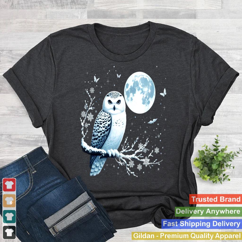 Snowy Owl Moon Snow Falling Snowy Owl Bird Lovers Art