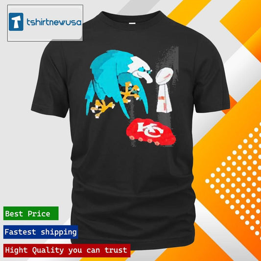 Official Lets Eat Kansas City Chiefs Philadelphia Eagles Is Champions Super Bowl Lix Nfl Season 2024 2025 Cup Nfl T-Shirt