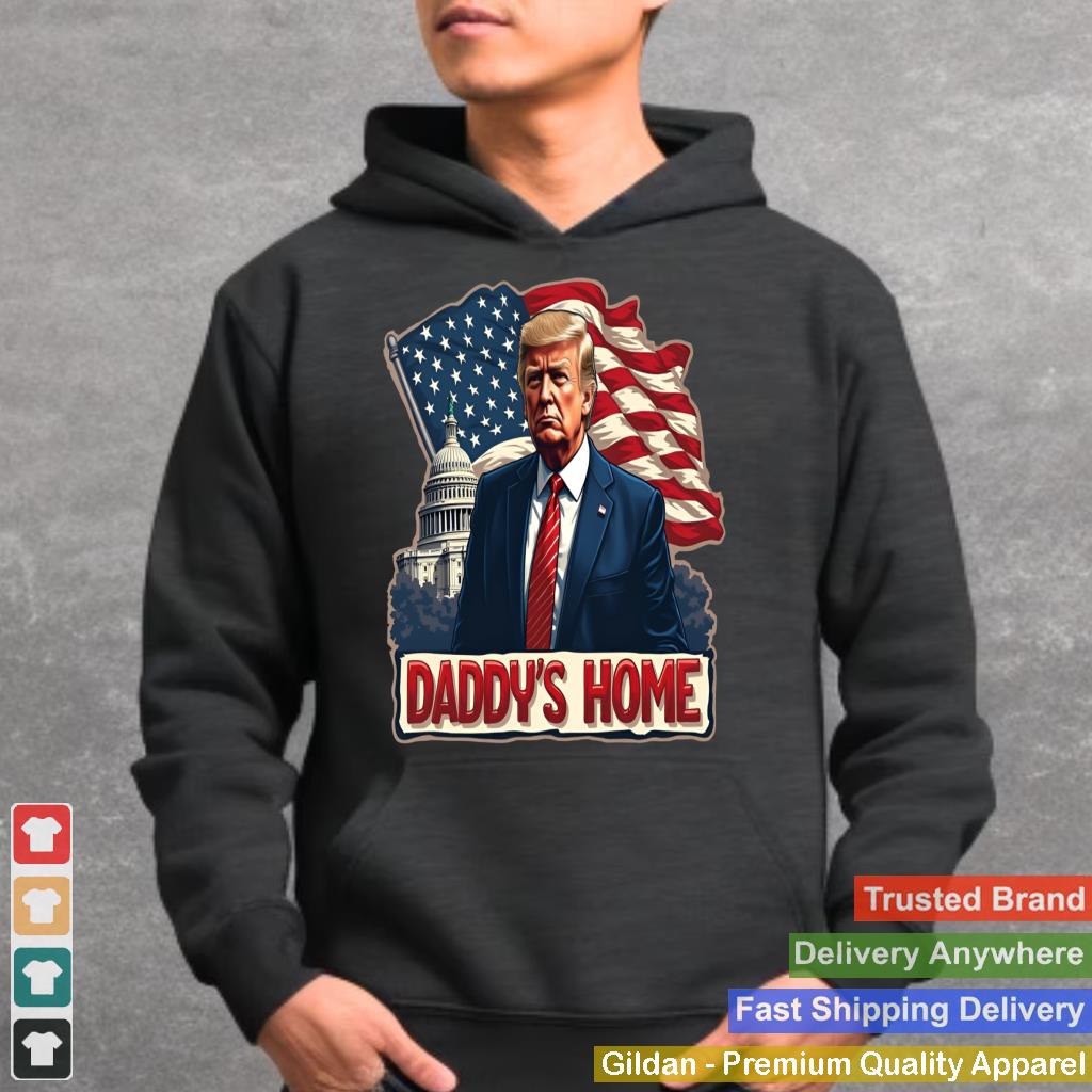 Trump Daddys Home White House USA American Flag Vintage_3