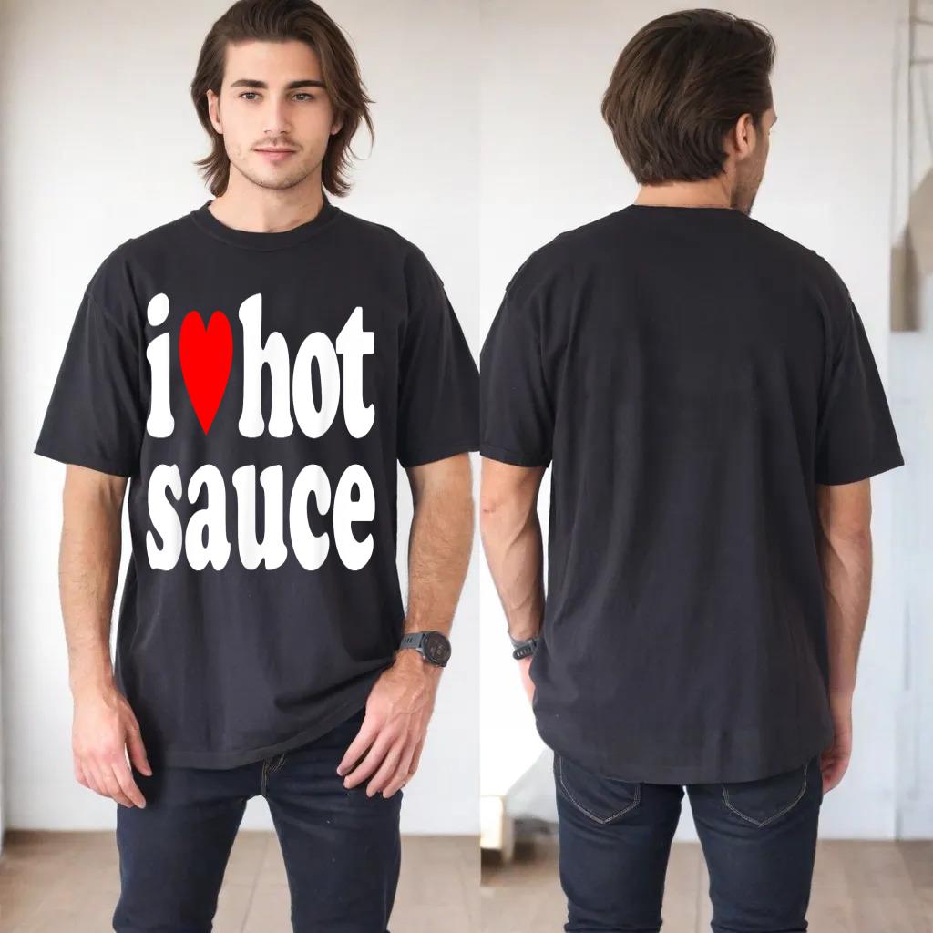 I Love Hot Sauce Funny Spicy Food Lover Humor Buffalo Wings