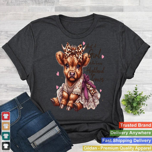 Just a Girl Who Loves Highland Cows Dress Bow Leopard Women