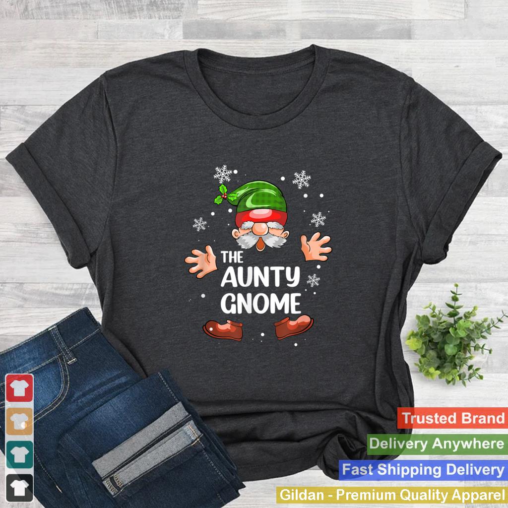 Aunty Gnome Funny Matching Family Christmas Party Pajama T Shirt