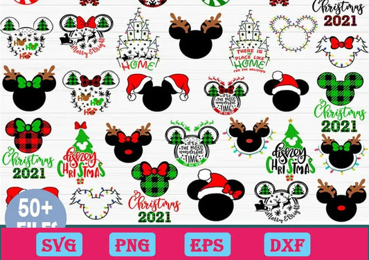 50+ Mickey Christmas Bundle Svg