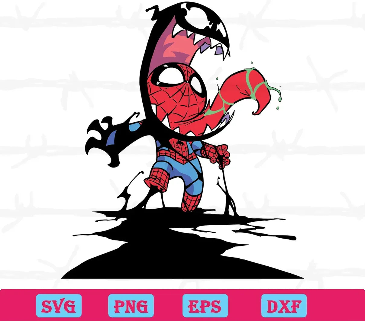 Venom Spiderman, Svg Png Dxf Eps Cricut