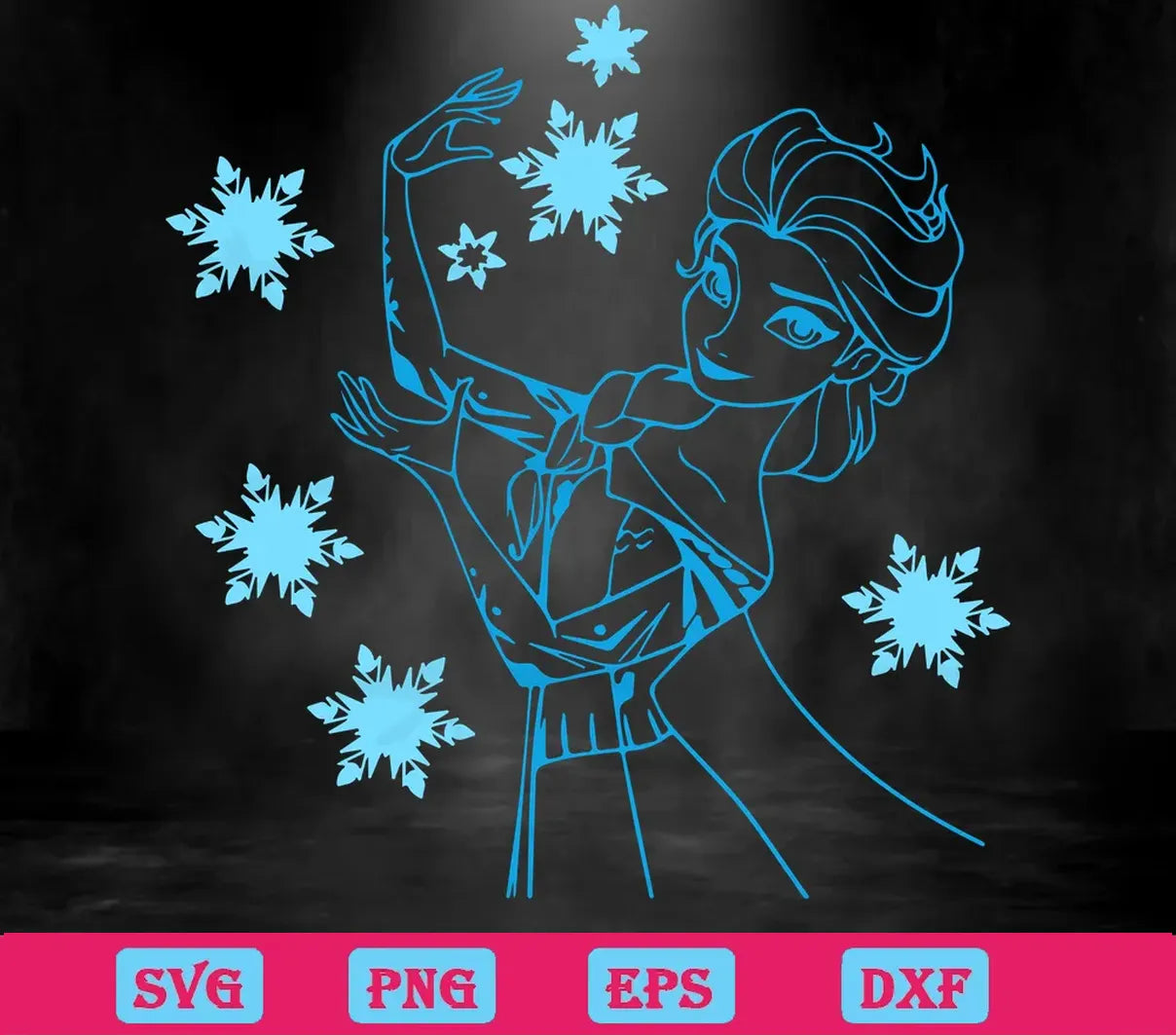 Elsa Frozen Snowflake Svg