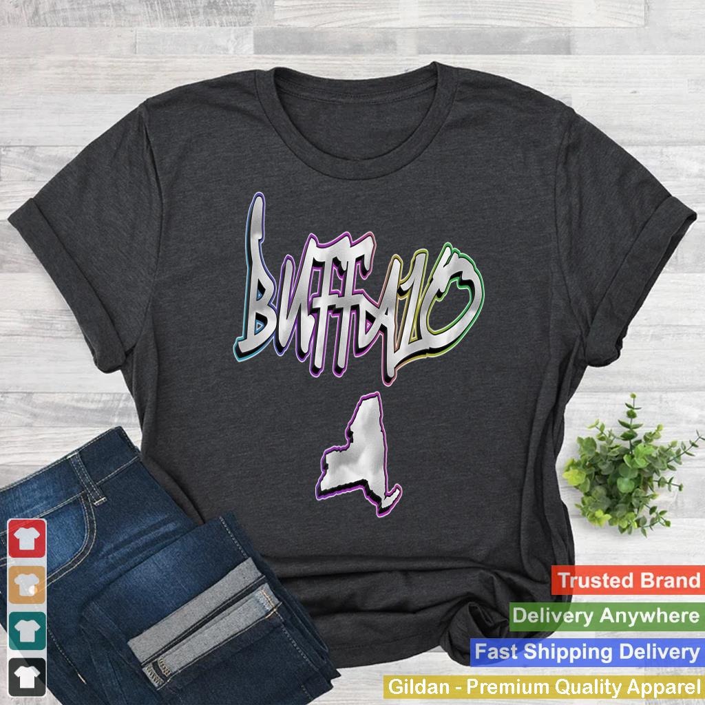 Buffalo Shirt Colorful Graffiti Print NY Tshirt