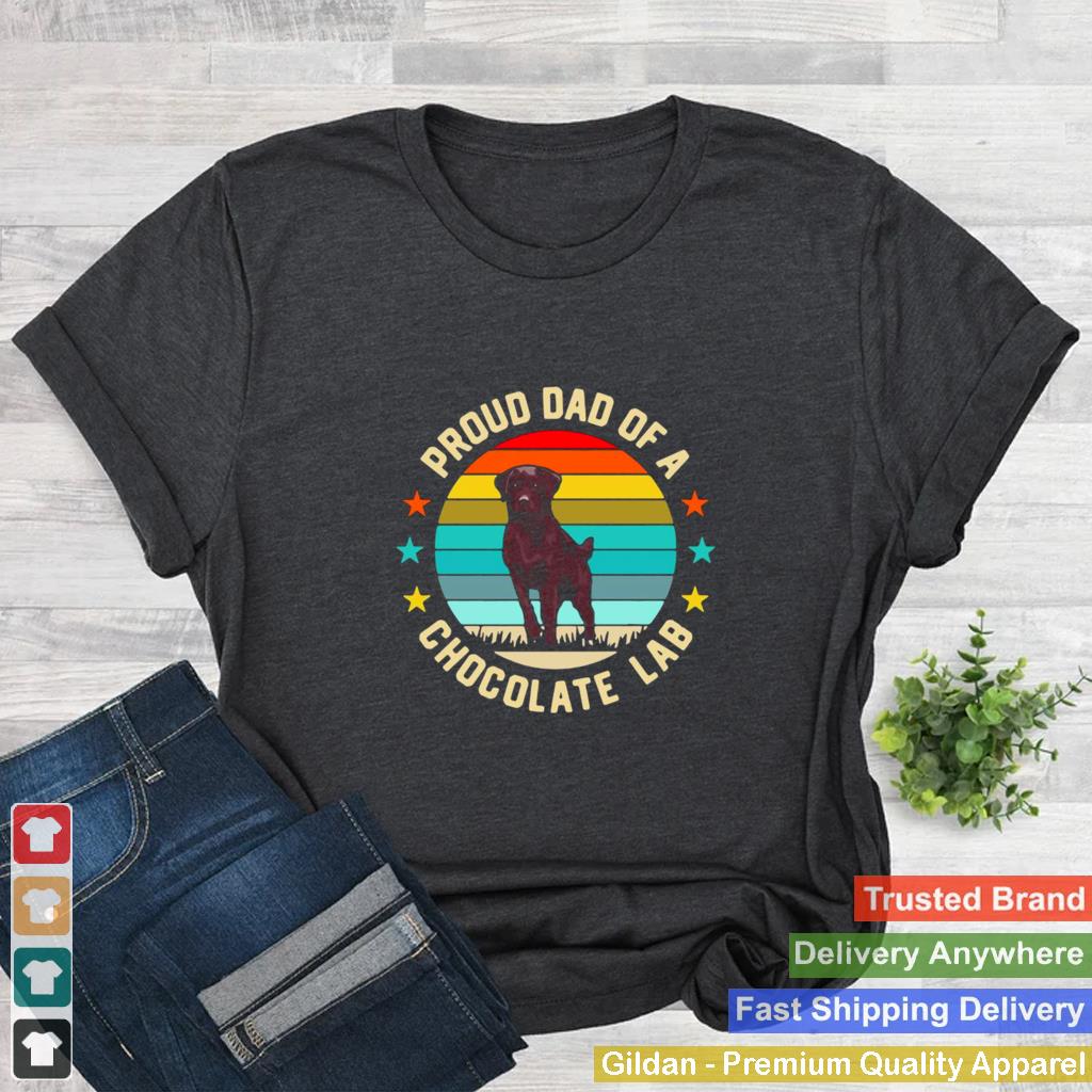 Best Chocolate Lab Dad Dog Lover Brown Labrador Retriever Shirt