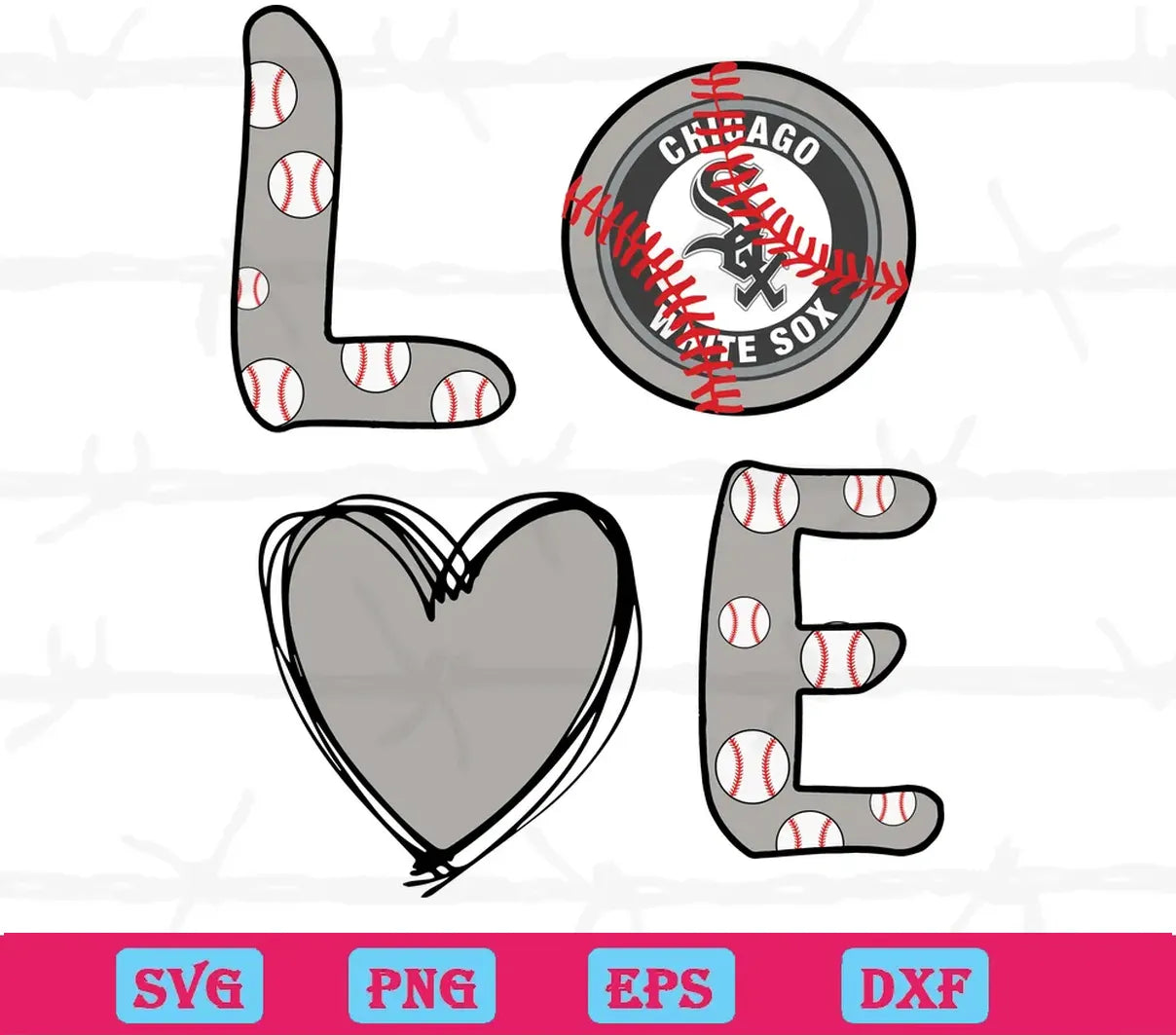 Love Chicago White Sox Mlb Team, Vector Svg