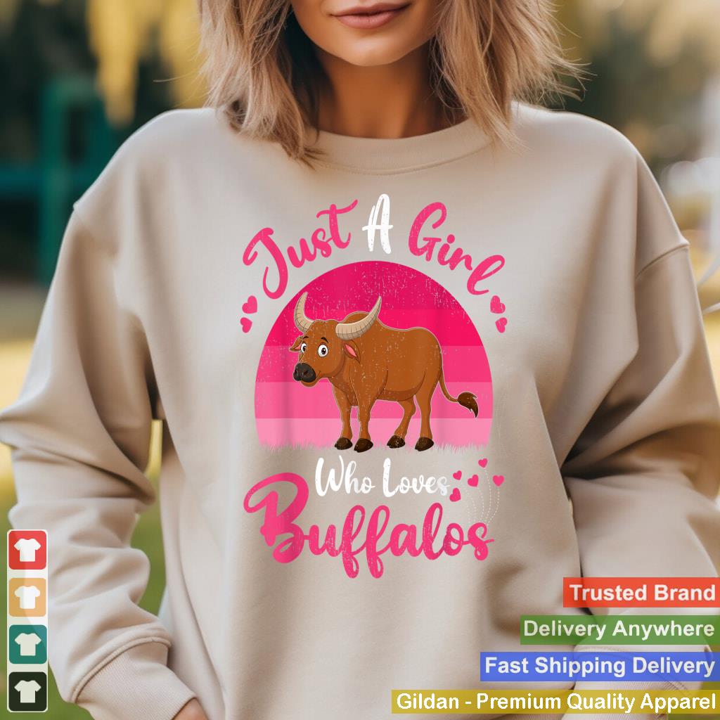 Vintage Buffalo Animal Lover Just A Girl Who Loves Buffalos