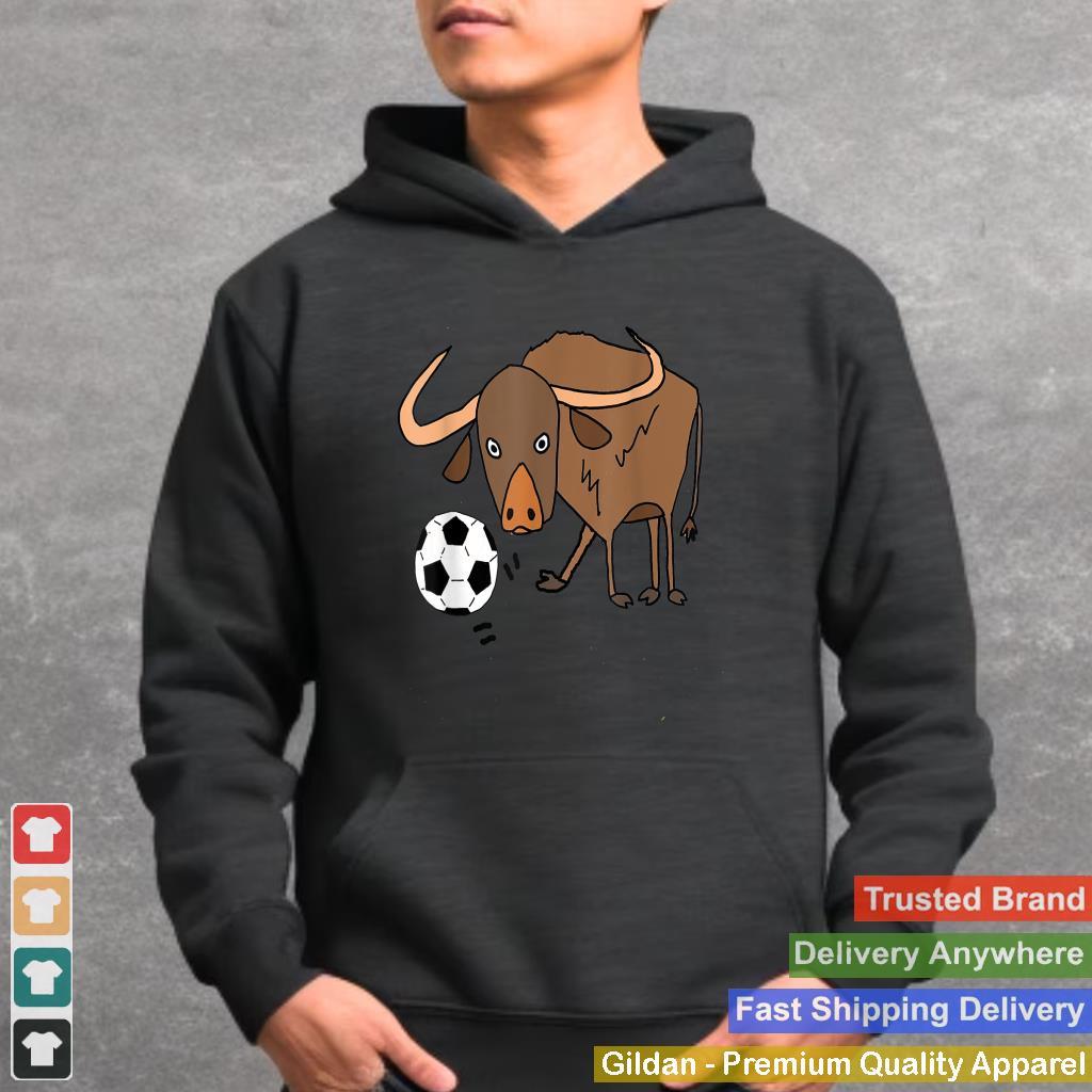 Smilealottees Funny Water Buffalo Playing Soccer