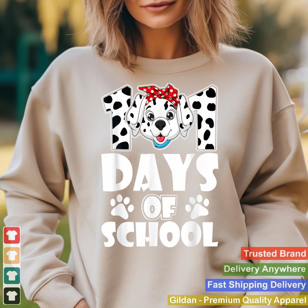 Happy 101 Days School Cute Dog Lover 100 Days Student Kids