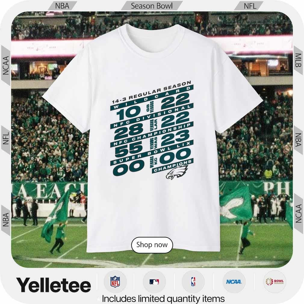 Philadelphia Eagles Wildcard NFC divisional Super Bowl LIX Champions shirt