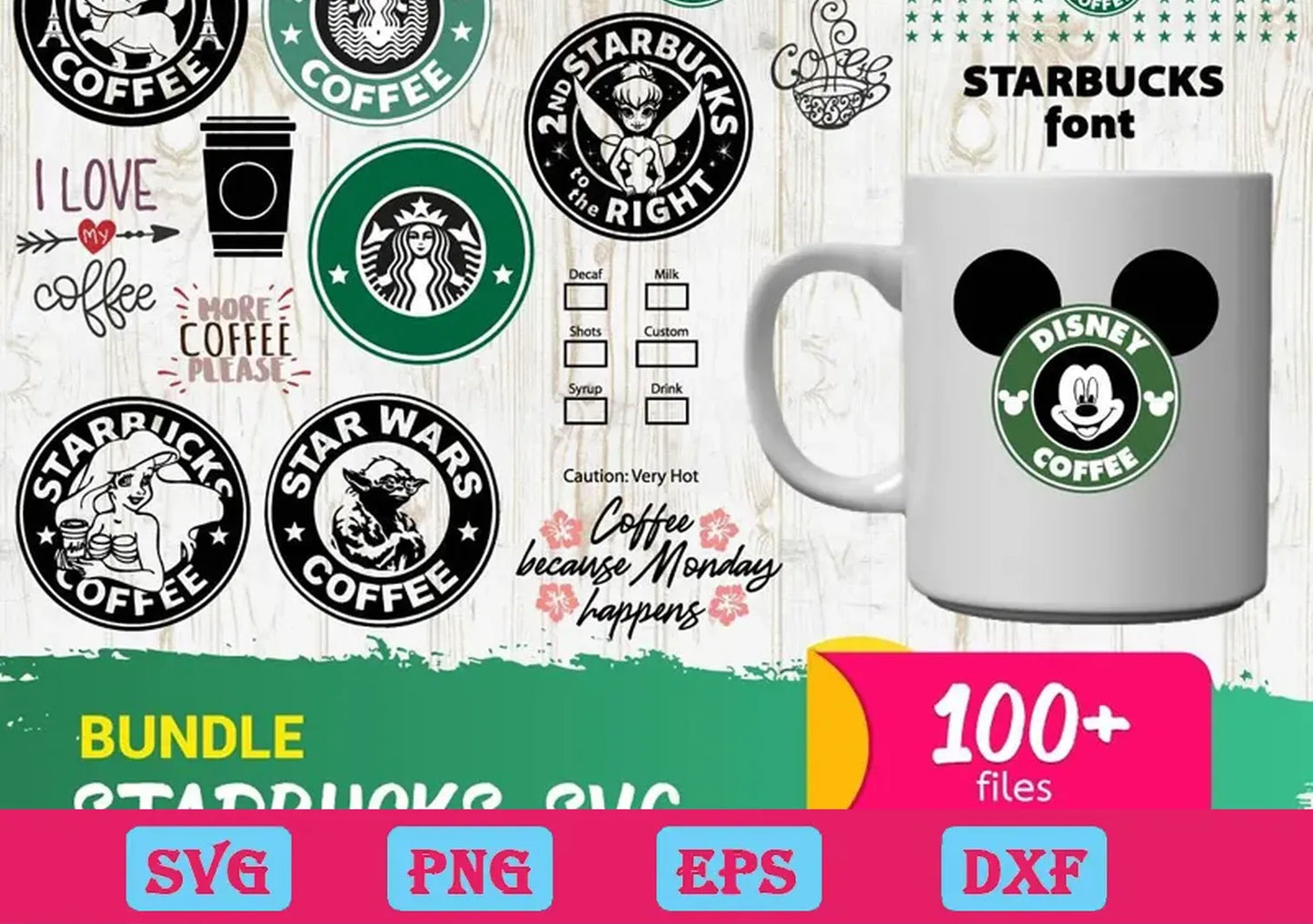 100+Starbucks Bundle SVG