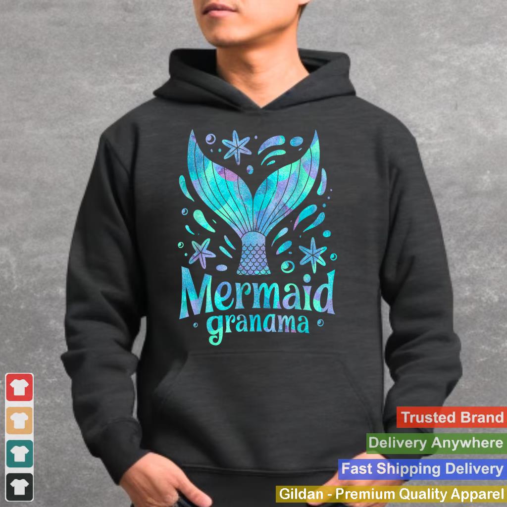 Mermaid Grandma Funny Grandmother Family Matching Birthday