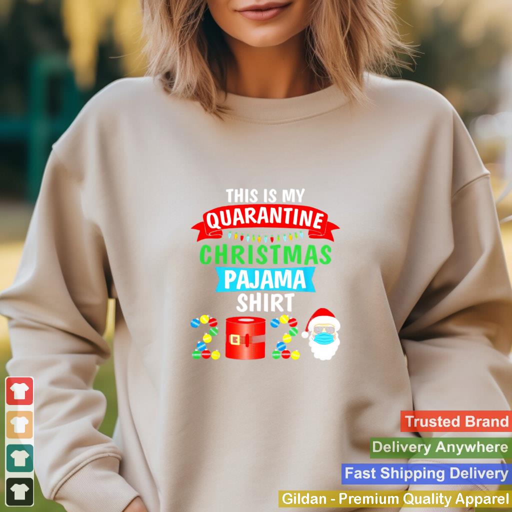 2020 Quarantine Christmas Pajama Santa Face Mask Shirt