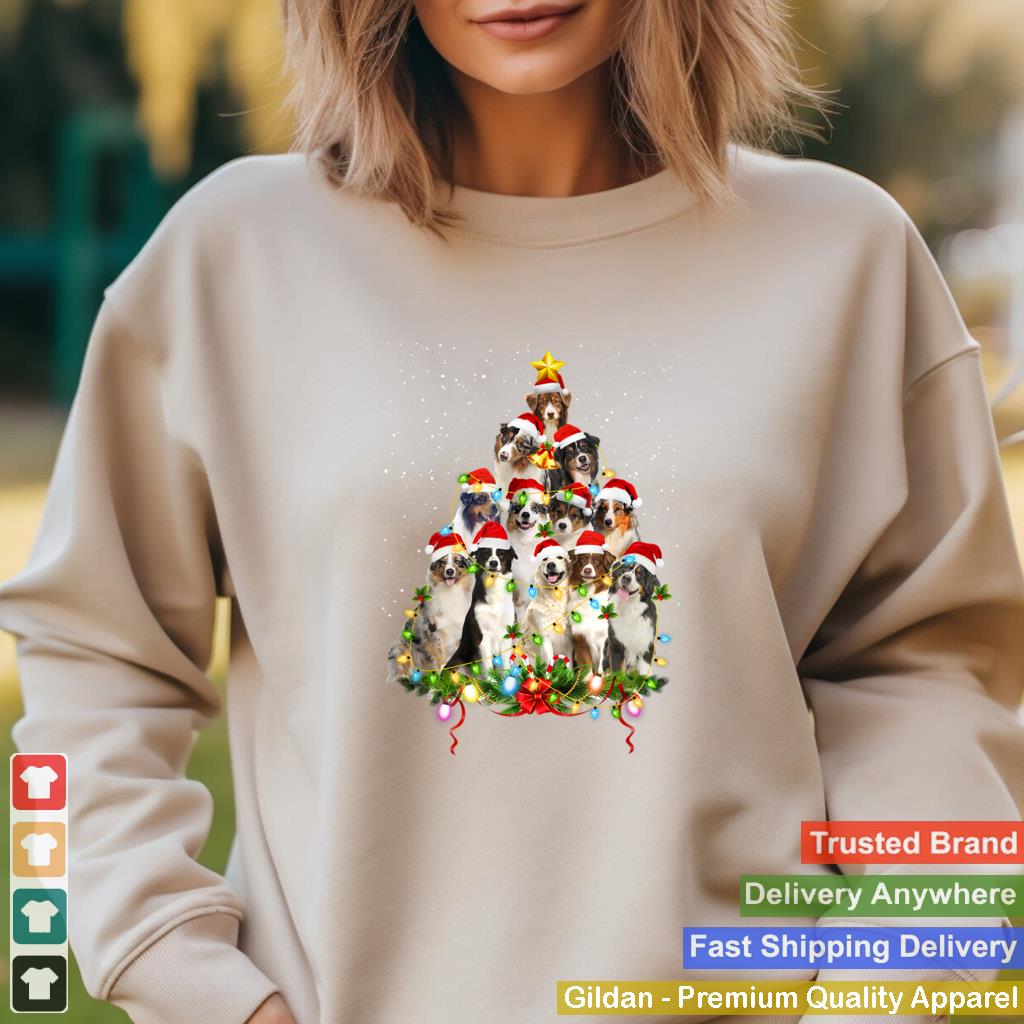 Australian Shepherd Christmas Tree Family Matching Christmas T Shirt