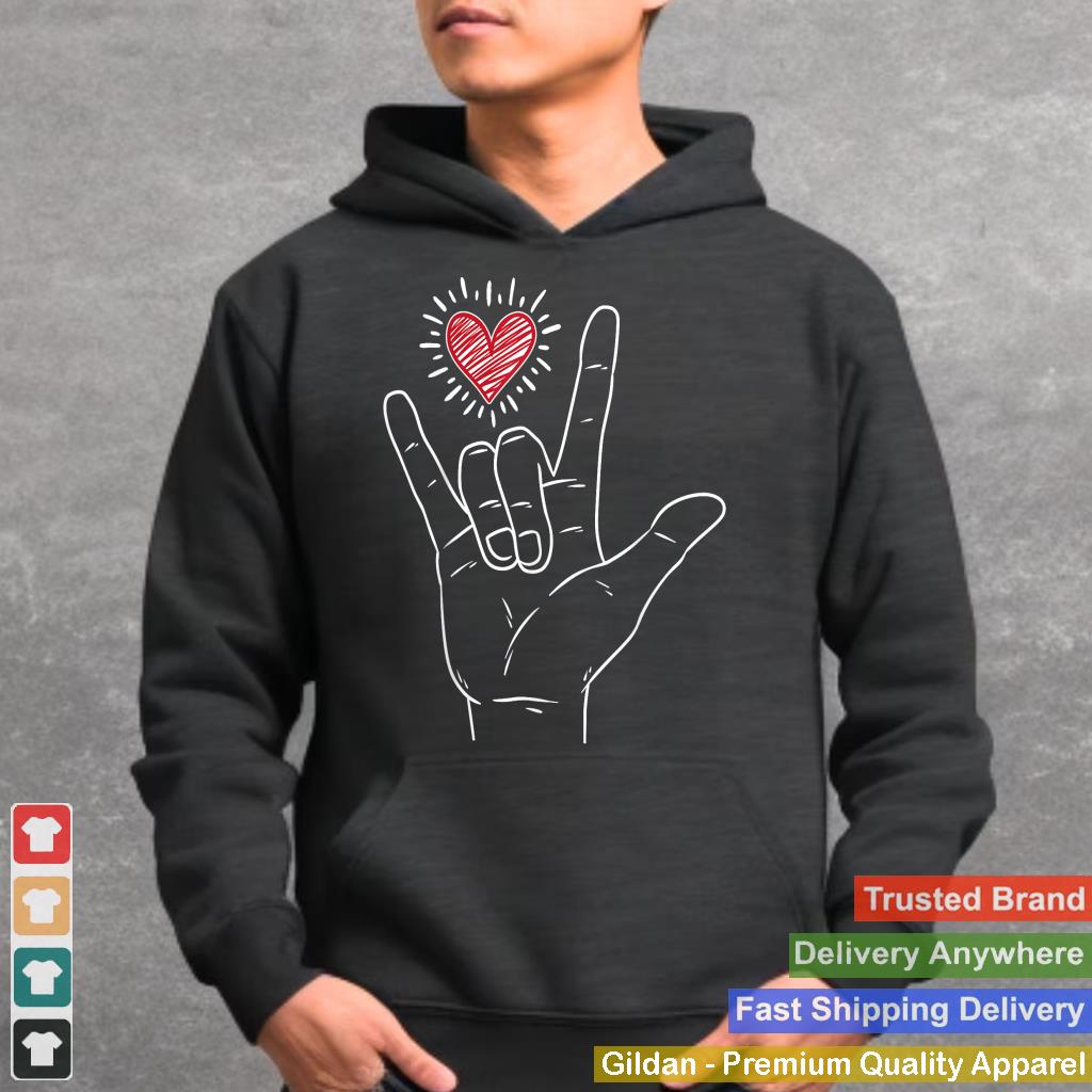 ASL Heart I Love You Hand Sign Language Valentines Day