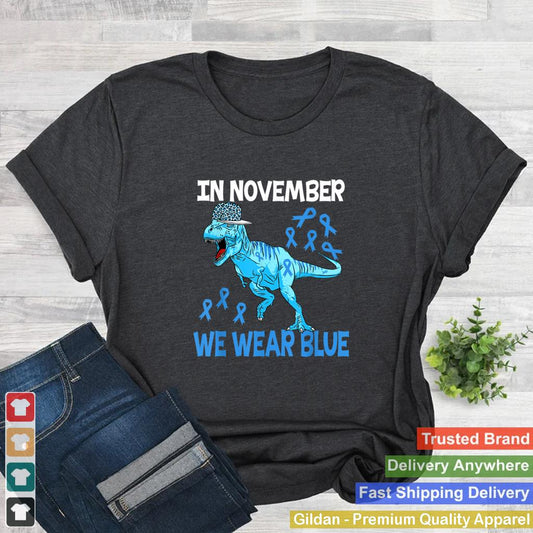 In November We Wear Blue Diabetes Awareness Toddler Kids T Shirt 1 2