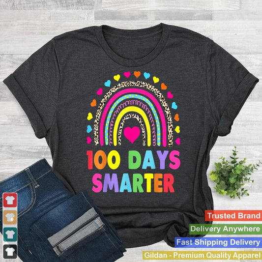 100th Day Of School Teacher 100 Days Smarter Rainbow