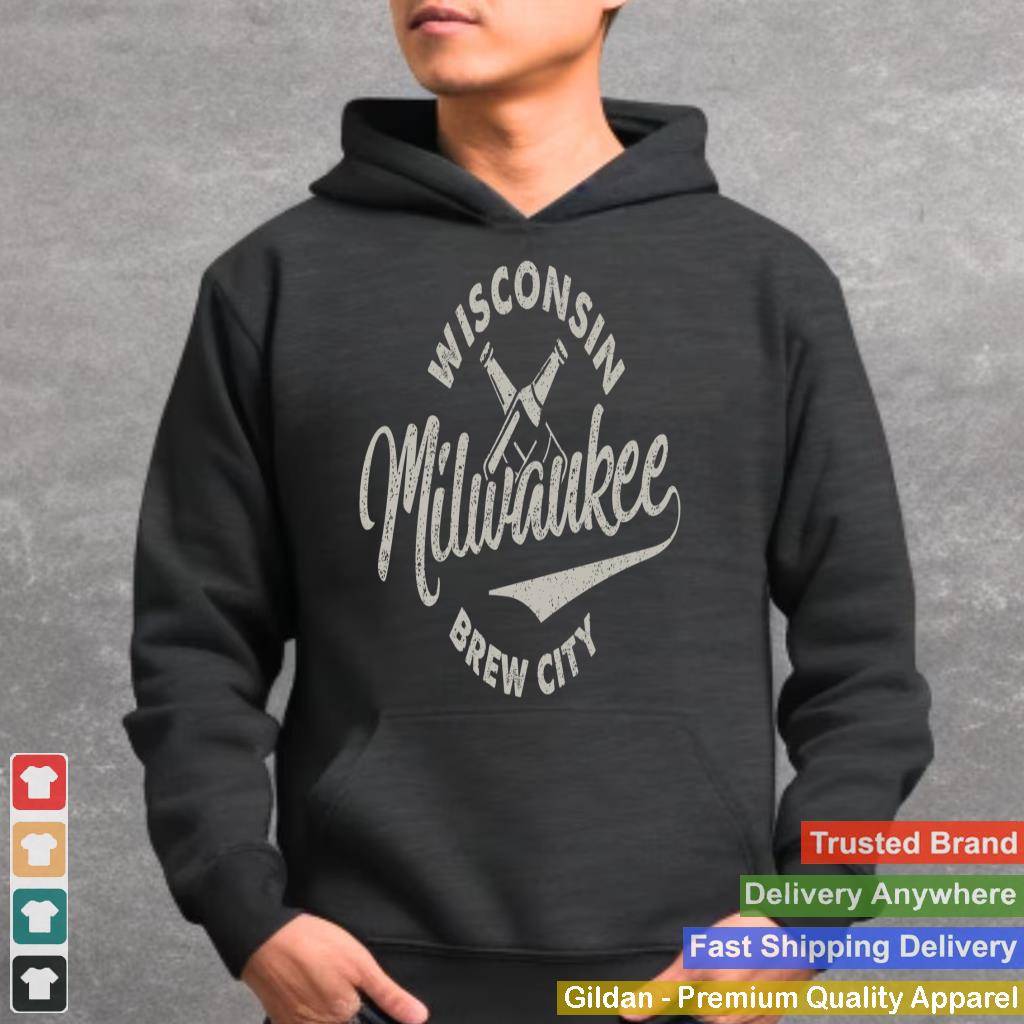 Wisconsin Milwaukee Tshirt Mens Brew City Vintage Sweatshirt