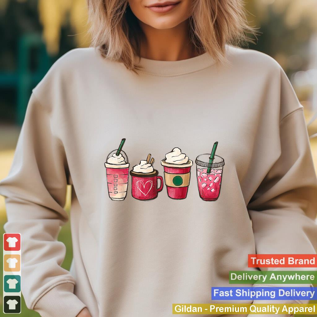 Valentines Day Coffee Lover Cups Latte Iced Cream Women Girl