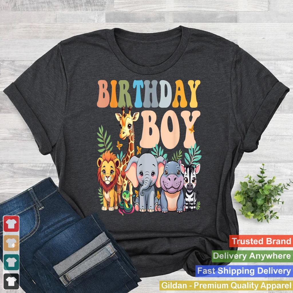 Birthday Boy Kids Safari Squad Zoo Jungle Animal Toddler