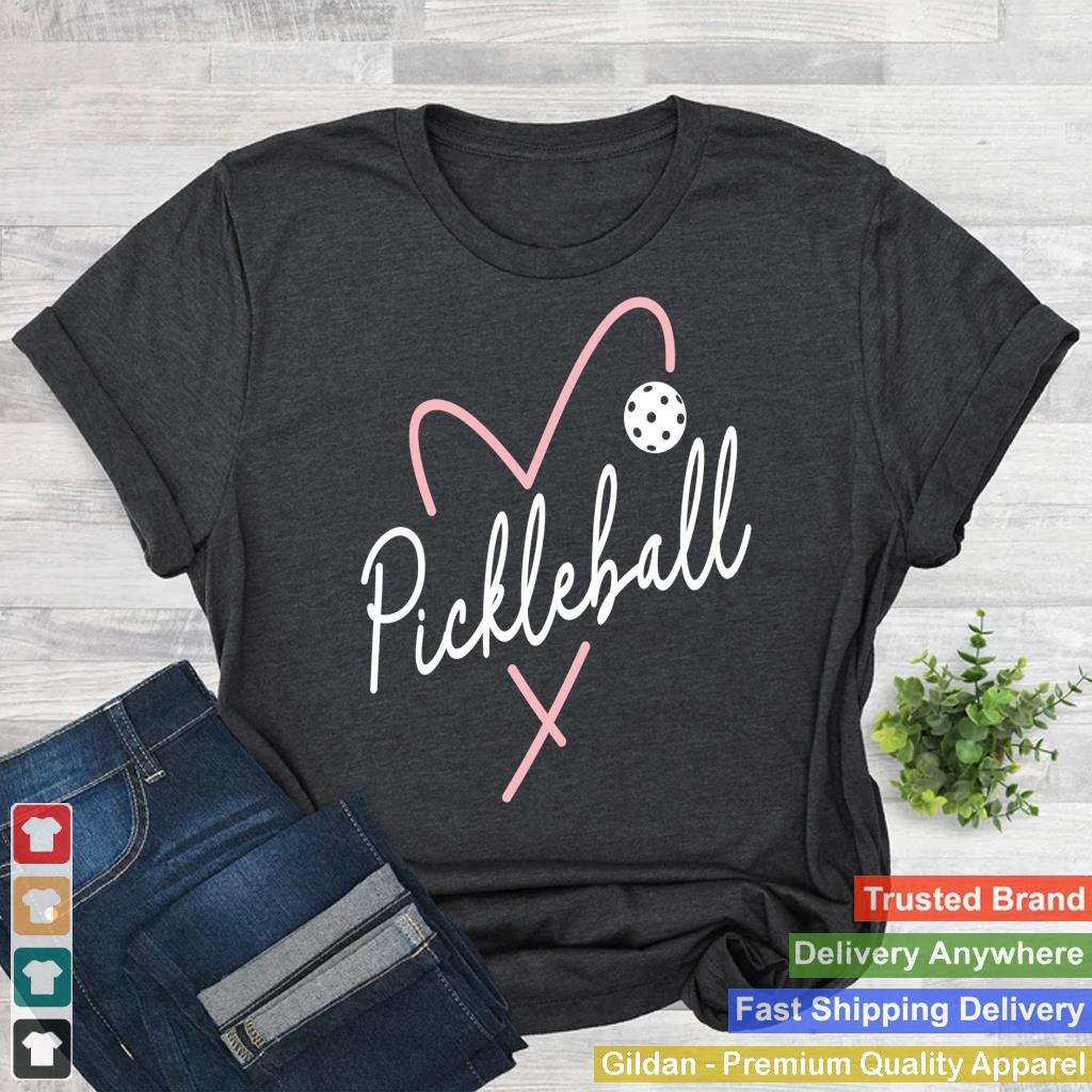 Valentine's Day Pickleball Heart Funny Heart Shape Women