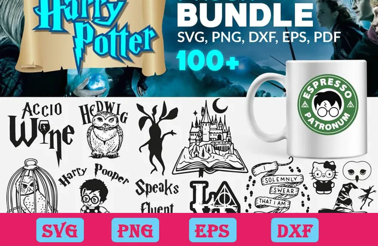 100 Harry Potter Fresh Bundle Harry Potter SVG