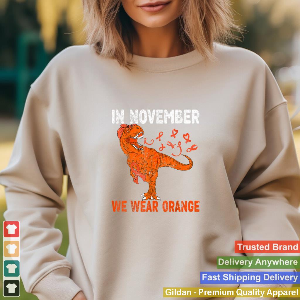 In November We Wear Orange COPD Awareness Trex Kids Toddler T Shirt