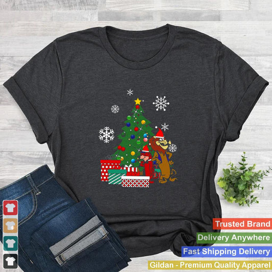 Around-The-Christmas-Tree-Lippy-The-Lion-And-Hardy-Har-Har-shirt