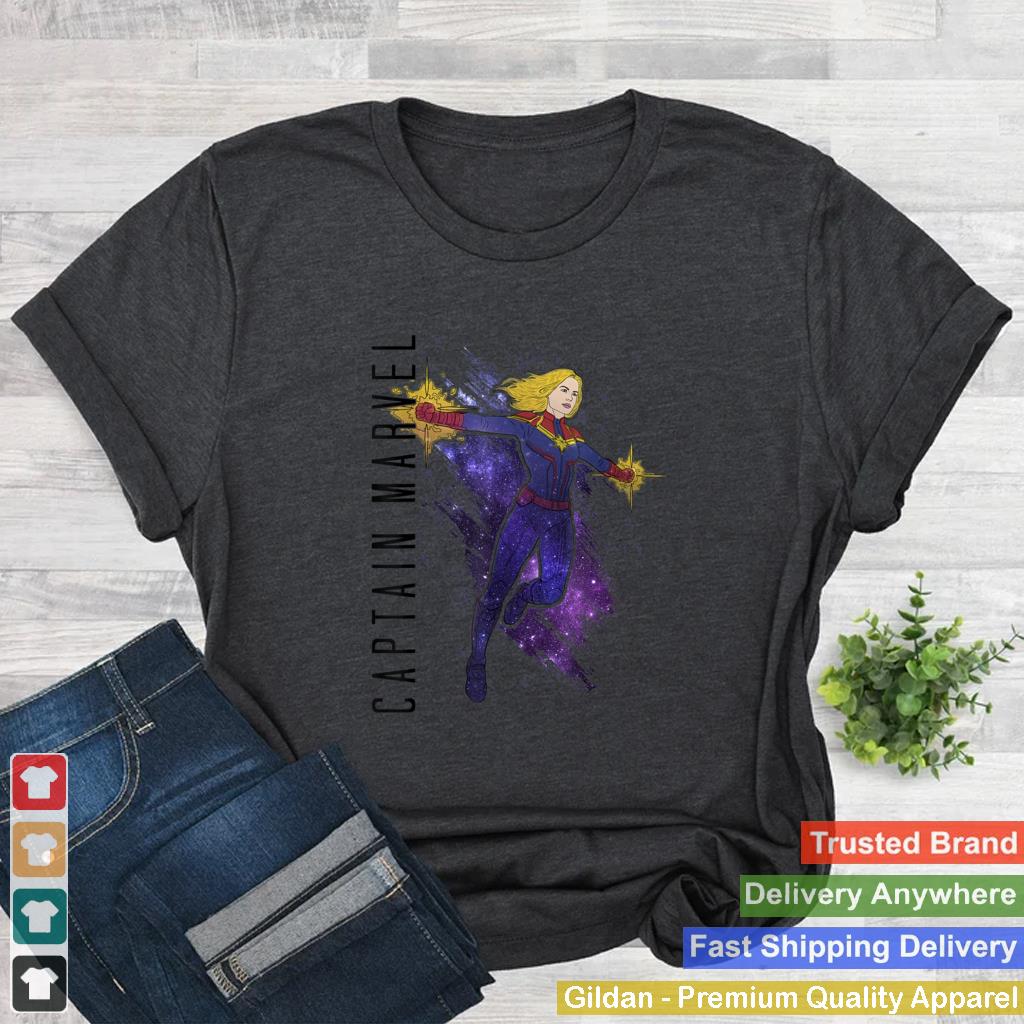 Avengers Endgame Captain Marvel Galaxy Paint Graphic shirt