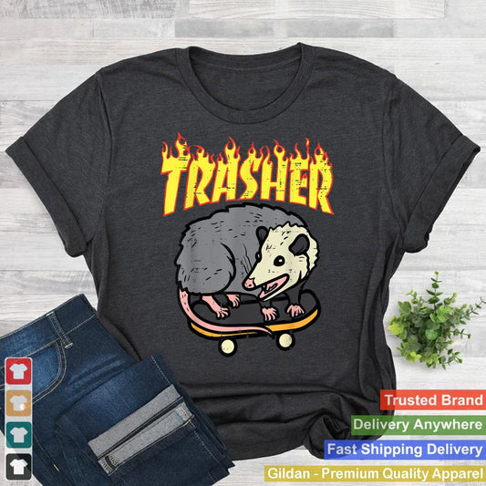 Opossum Skateboard Trasher Funny Possum Skater Men Boys Kids