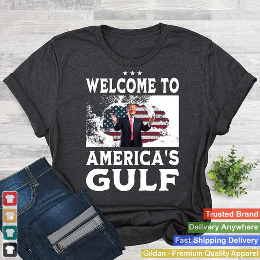 Vintage American Flag Welcome to America's Gulf - Trump