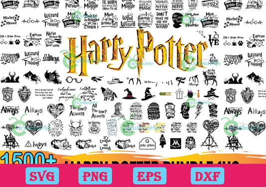 1500+ Harry Potter Bundle Svg