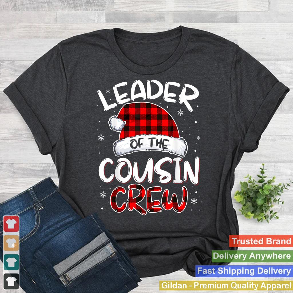 Leader of the Cousin Crew Pajamas Funny Xmas Buffalo Plaid