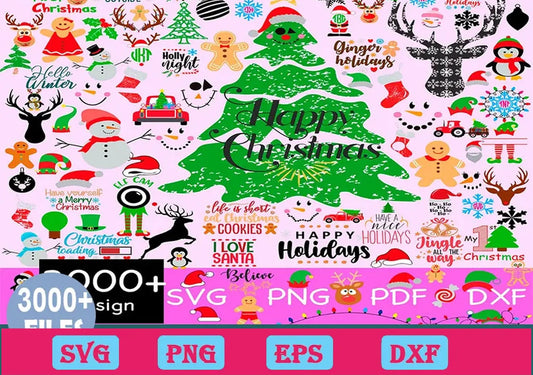 3000+ Files Bundle Christmas Svg Png